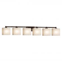 Justice Design Group FSN-8436-55-WEVE-DBRZ - Regency 6-Light Bath Bar