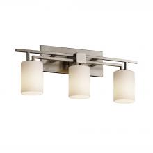 Justice Design Group FSN-8703-10-OPAL-NCKL - Aero 3-Light Bath Bar