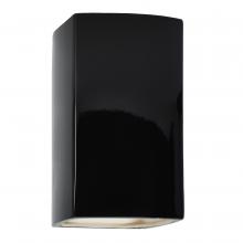 Justice Design Group CER-0950-BLK-LED1-1000 - Large Rectangle - Closed Top - LED