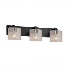 Justice Design Group FSN-8923-30-SEED-MBLK - Modular 3-Light Bath Bar