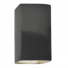Justice Design Group CER-0955W-GRY-LED1-1000 - Large LED Rectangle - Open Top & Bottom (Outdoor)