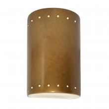 Justice Design Group CER-0990-ANTG - Small Cylinder w/ Perfs - Closed Top