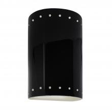 Justice Design Group CER-0990-BKMT - Small Cylinder w/ Perfs - Closed Top