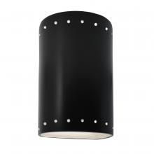 Justice Design Group CER-5990-CRB-LED1-1000 - Small ADA Cylinder w/ Perfs - Closed Top - LED