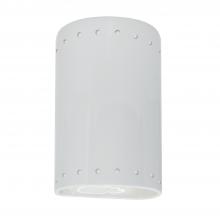 Justice Design Group CER-0995-WTWT-LED1-1000 - Small LED Cylinder w/ Perfs - Open Top & Bottom