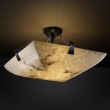 Justice Design Group FAL-9631-35-MBLK-LED-3000 - 18" Semi-Flush Bowl w/ Tapered Clips