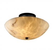 Justice Design Group FAL-9690-35-MBLK-LED-2000 - 14" Round Semi-Flush Bowl