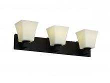 Justice Design Group FSN-8923-30-WEVE-DBRZ - Modular 3-Light Bath Bar