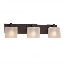 Justice Design Group FSN-8923-55-FRCR-DBRZ - Modular 3-Light Bath Bar