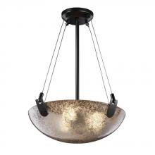 Justice Design Group FSN-9621-35-DROP-MBLK-LED-3000 - 18" Pendant Bowl w/ U-Clips