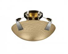 Justice Design Group FSN-9630-35-WEVE-NCKL-LED-2000 - 14" Semi-Flush Bowl w/ Tapered Clips