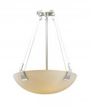 Justice Design Group FSN-9641-35-OPAL-MBLK-LED-3000 - 18" Pendant Bowl w/ Tapered Clips