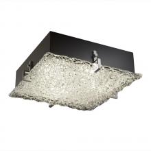 Justice Design Group GLA-5555-LACE-MBLK-LED-2000 - Clips 12" Square Flush-Mount