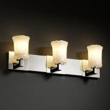 Justice Design Group GLA-8923-16-WHTW-MBLK - Modular 3-Light Bath Bar