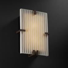 Justice Design Group PNA-5551-WFAL-DBRZ-LED-2000 - Clips Rectangle Wall Sconce (ADA)