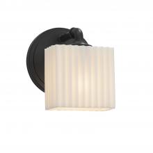 Justice Design Group PNA-8467-55-PLET-MBLK - Bronx ADA 1-Light Wall Sconce