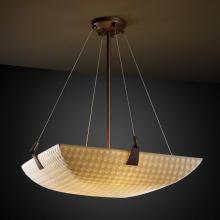 Justice Design Group PNA-9642-25-CHKR-DBRZ-LED-5000 - 24" Pendant Bowl w/ Tapered Clips