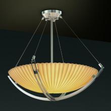 Justice Design Group PNA-9721-35-PLET-MBLK-LED-3000 - 18" Pendant Bowl w/ Crossbar