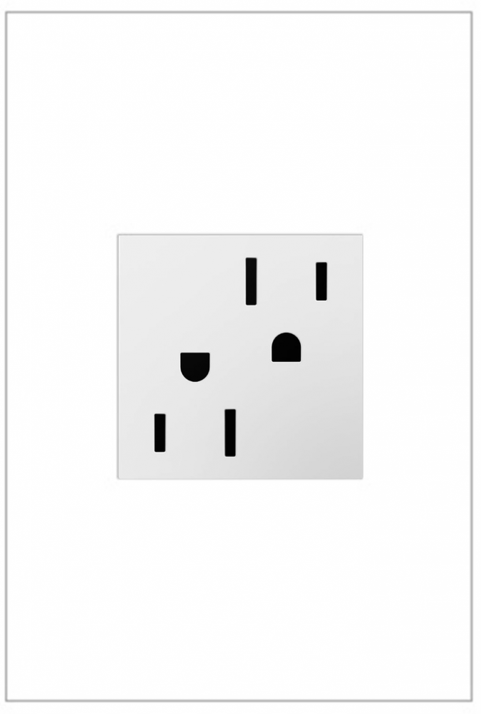 adorne? 15A Dual Tamper-Resistant Outlet, White