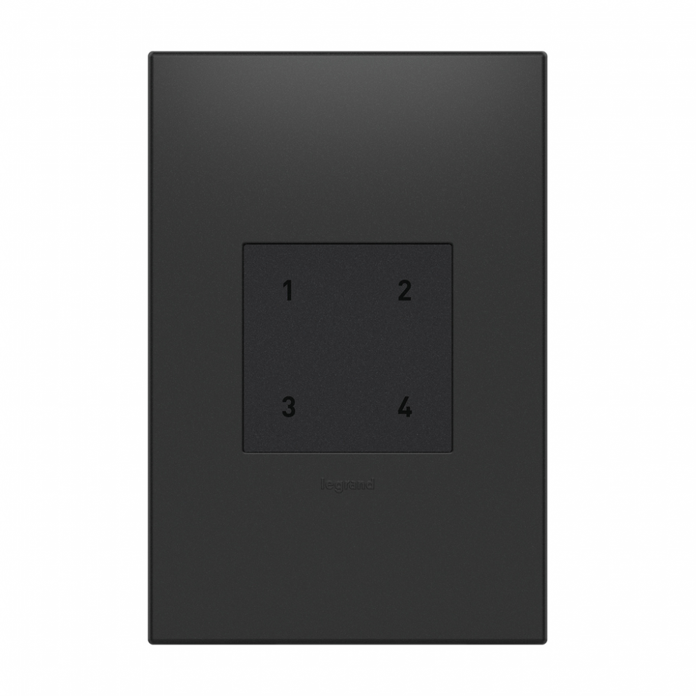 Adorne® Wireless Smart Scene Switch with Netatmo, Graphite