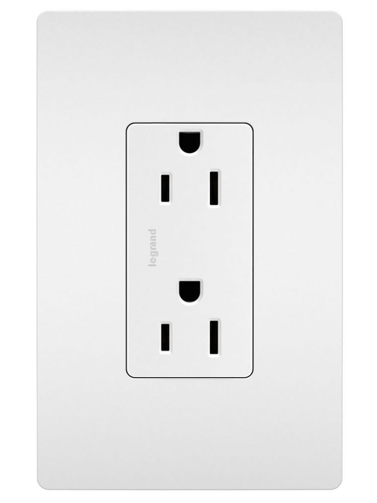 radiant? Self-Grounding Outlet, White