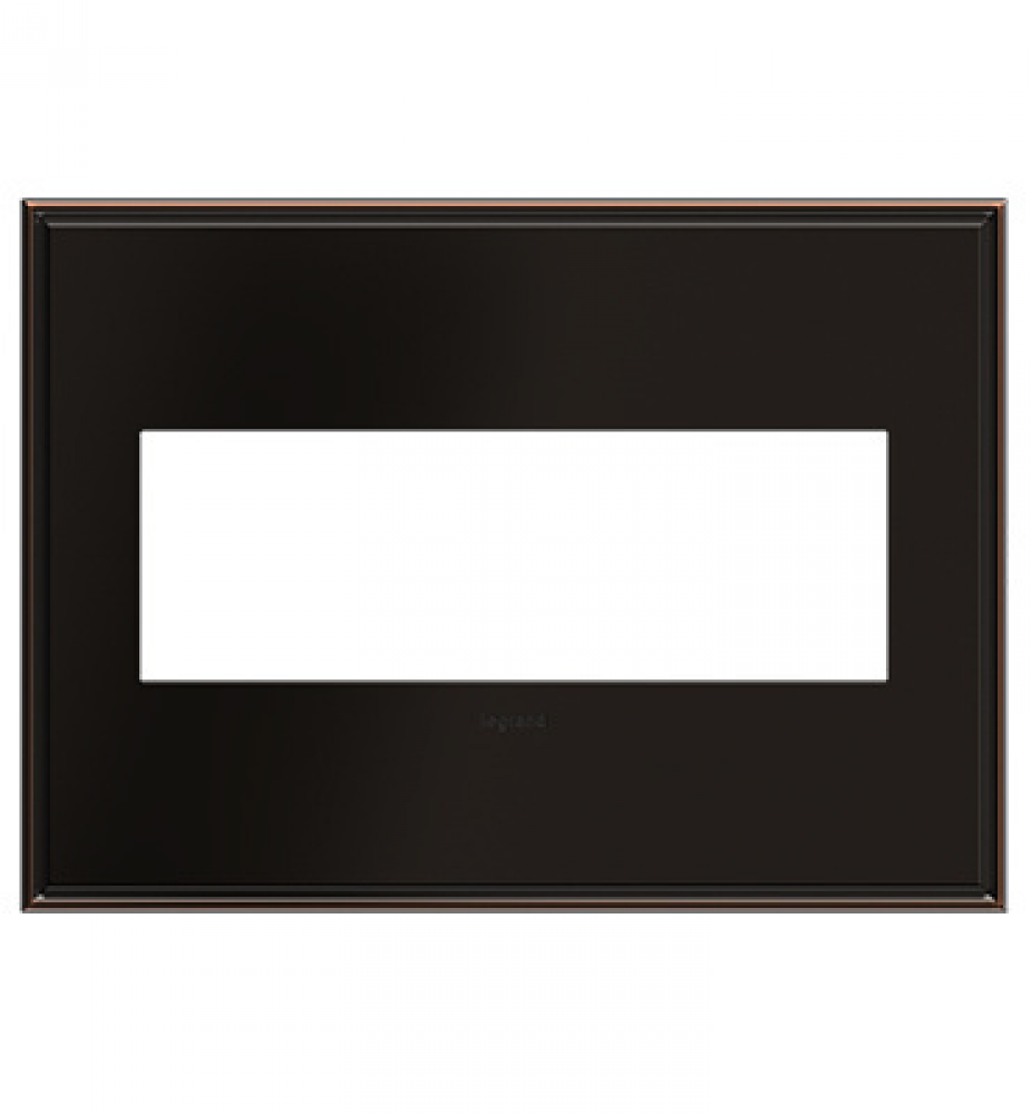 Adorne® Oil-Rubbed Bronze Three-Gang Screwless Wall Plate