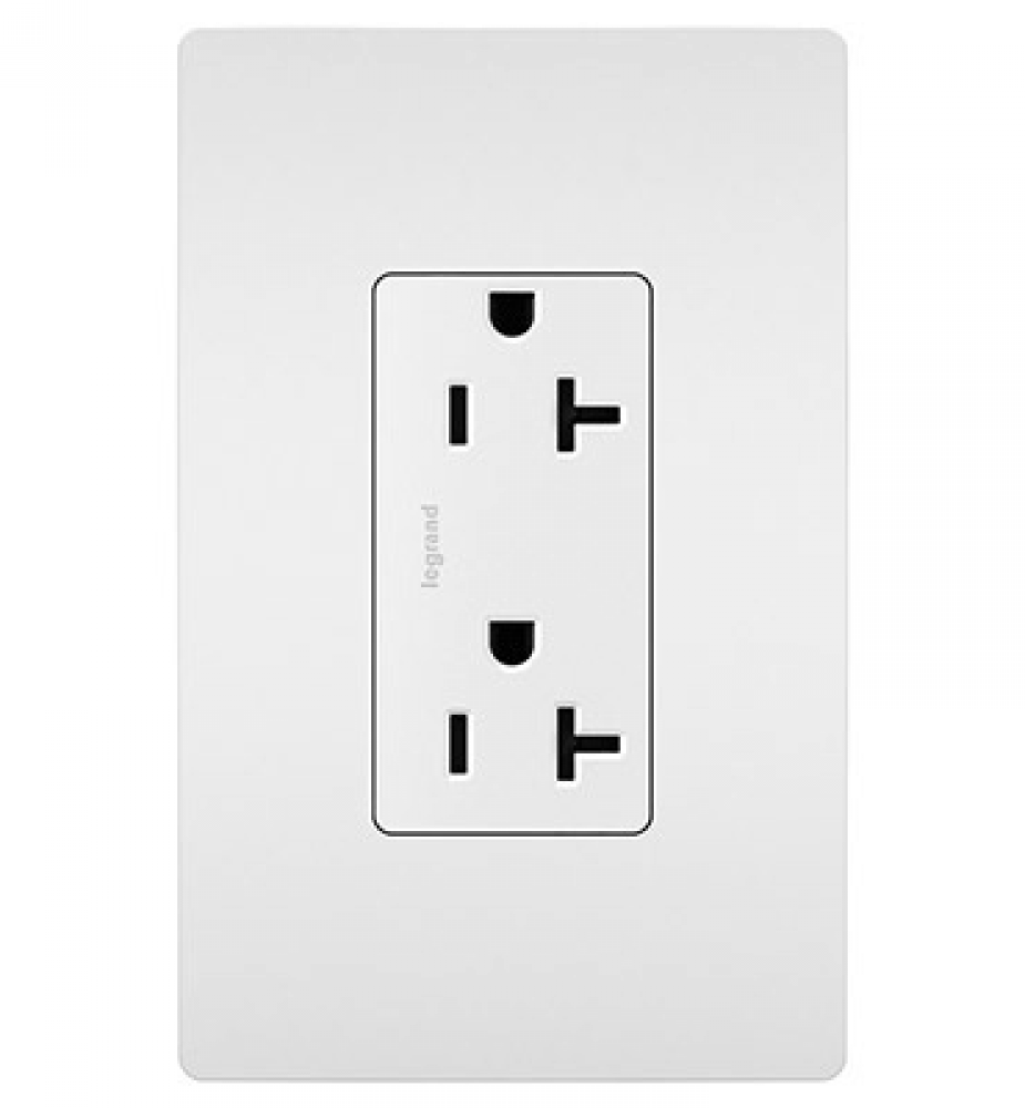 radiant? Spec Grade 20A Tamper-Resistant Receptacle, White