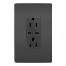 Legrand R26USBCC6BKCCV4 - radiant? 15A Tamper-Resistant Ultra-Fast USB Type C/C Outlet, Black