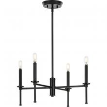 Progress P400293-31M - Elara Collection Four-Light New Traditional Matte Black  Chandelier Light