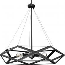 Progress P500422-31M - Saucedo Collection Five-Light Matte Black Modern Pendant