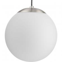 Progress P500462-009 - Atwell Collection Brushed Nickel and Opal Glass Globe Medium Hanging Pendant Light