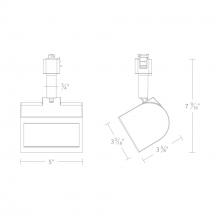 WAC US L-3020W-CS-WT - Ocularc 3020W - 5CCT Wall Wash Track Luminaire