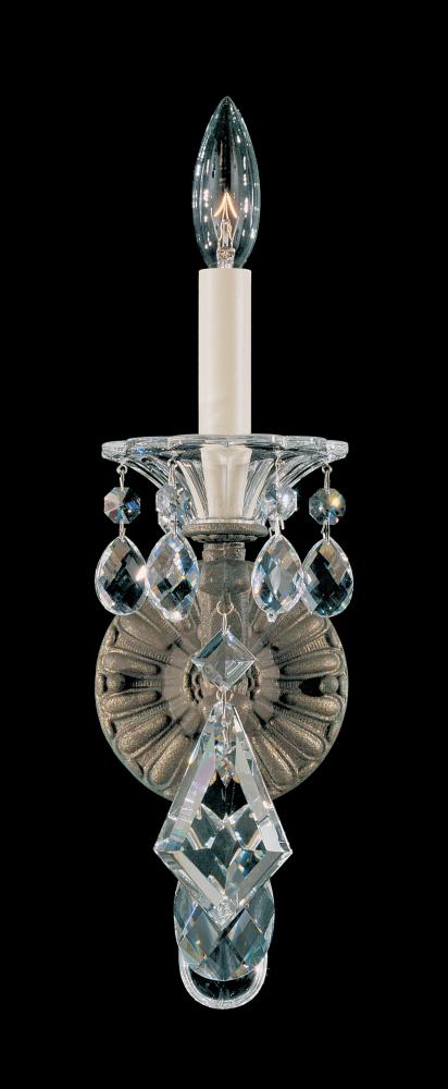 La Scala 1 Light 120V Wall Sconce in Heirloom Bronze with Heritage Handcut Crystal