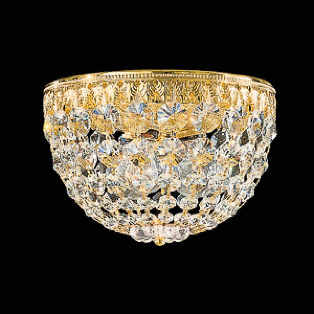 Petit Crystal 3 Light 110V Close to Ceiling in Heirloom Bronze with Clear Crystals From Swarovski?