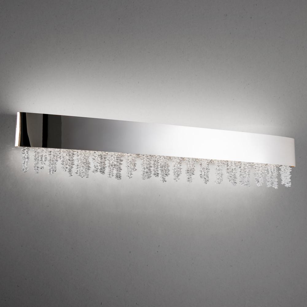 Soleil 37in LED 3000K/3500K/4000K 120V-277V Bath Vanity & Wall Light in Polished Nickel with Clear