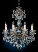 Schonbek 1870 5007-22 - La Scala 8 Light 120V Chandelier in Heirloom Gold with Heritage Handcut Crystal