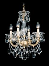 Schonbek 1870 5344-76 - La Scala 4 Light 120V Chandelier in Heirloom Bronze with Heritage Handcut Crystal