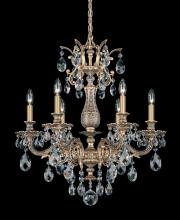 Schonbek 1870 5676-76H - Milano 6 Light 120V Chandelier in Heirloom Bronze with Heritage Handcut Crystal