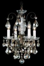 Schonbek 1870 3648-22H - New Orleans 4 Light 120V Chandelier in Heirloom Gold with Clear Heritage Handcut Crystal