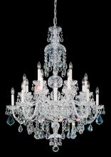 Schonbek 1870 6860-40R - Olde World 25 Light 120V Chandelier in Polished Silver with Radiance Crystal