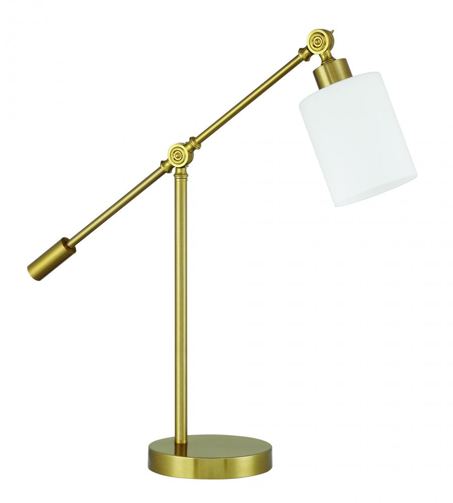 Indiana 1 Light Table Lamp in Satin Brass