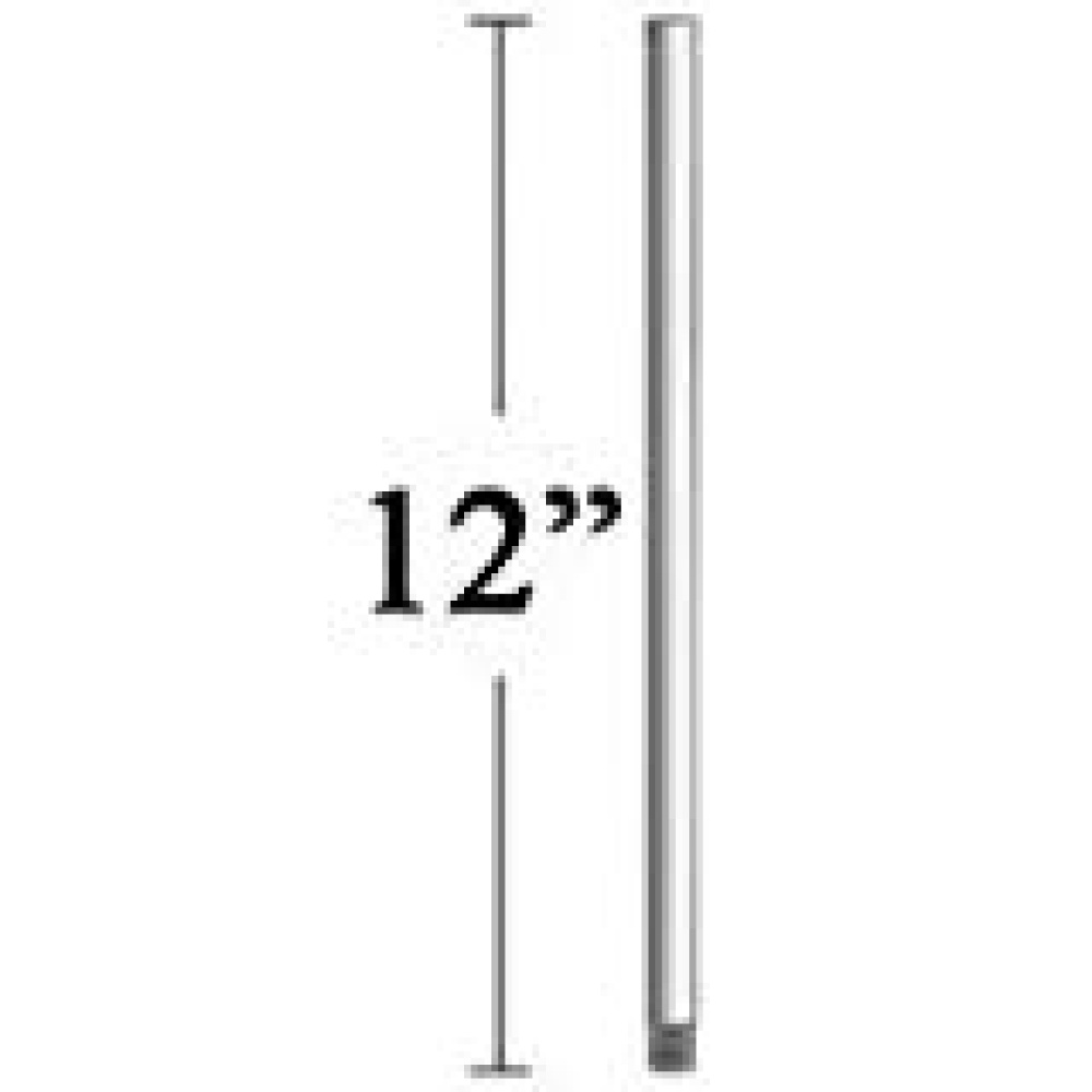 12" Downrod in Brushed Satin Nickel