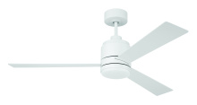 Craftmade MCY52W3 - McCoy 52" 3-Blade Celling Fan in White w/ White Blades; Light Kit Included (optional)
