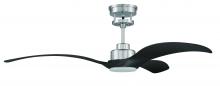 Craftmade MES60BNK3 - Mesmerize 60" 3-Blade Ceiling Fanin Brushed Polished Nickel w/ Black Walnut Blades