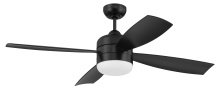 Craftmade SBN52FB4 - Sebastion 52" 4-Blade Indoor/Outdoor (Wet) Ceiling Fan in Flat Black w/ Flat Black Blades