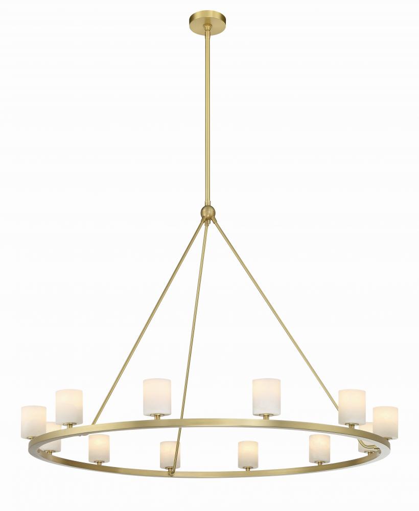 Aragon 12 Light LED Soft Brass Chandelier