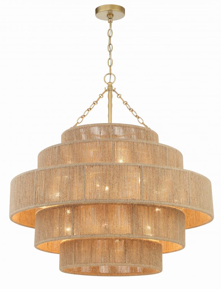 Shyla 20 Light Soft Gold Chandelier