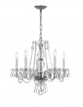 Crystorama 5085-CH-CL-I - Traditional Crystal 5 Light Clear Italian Crystal Polished Chrome Chandelier