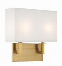 Crystorama DUR-A3542-VG - Durham 2 Light Vibrant Gold Sconce