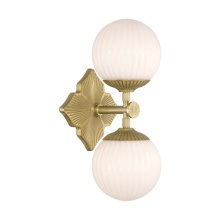 Crystorama ORY-1002-AG-WH - Orly 7.5'' Aged Brass Sconce